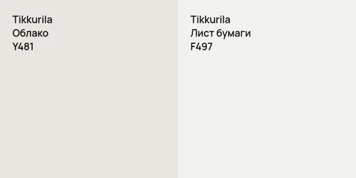 Y481 Облако vs F497 Лист бумаги