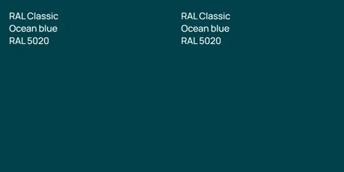 RAL 5020  Ocean blue vs RAL 5020  Ocean blue