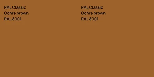 RAL 8001  Ochre brown vs RAL 8001  Ochre brown