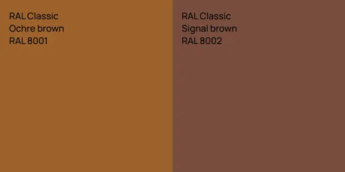 RAL 8001 Ochre brown vs RAL 8002 Signal brown