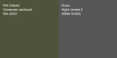 RAL 6003 Оливково-зелёный vs 00NN 13/000 Night Jewels 2