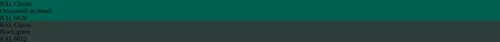 RAL 6026 Опаловый зелёный vs RAL 6012  Black green