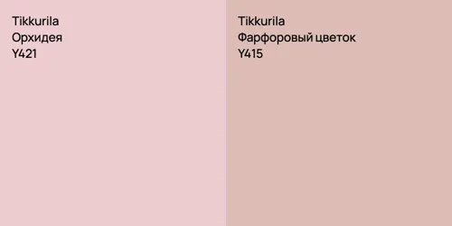Y421 Орхидея vs Y415 Фарфоровый цветок
