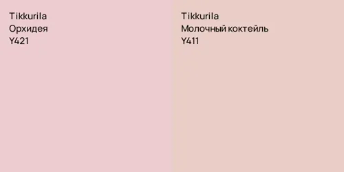 Y421 Орхидея vs Y411 Молочный коктейль