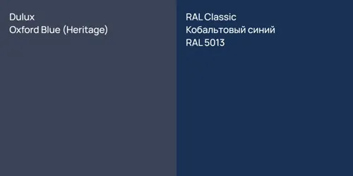null Oxford Blue (Heritage) vs RAL 5013 Кобальтовый синий