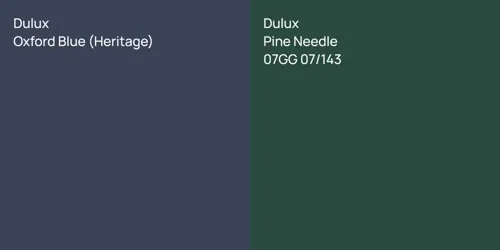 null Oxford Blue (Heritage) vs 07GG 07/143 Pine Needle