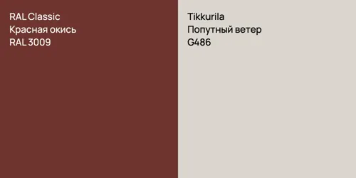 RAL 3009 Красная окись vs G486 Попутный ветер