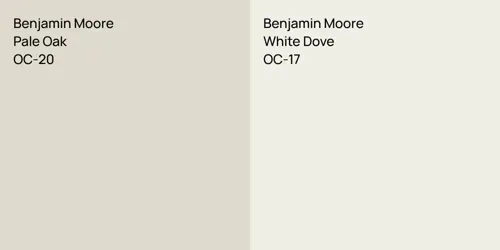 OC-20 Pale Oak vs OC-17 White Dove