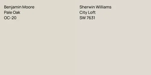 OC-20 Pale Oak vs SW 7631 City Loft
