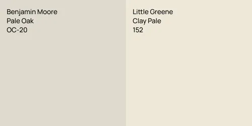 OC-20 Pale Oak vs 152 Clay Pale