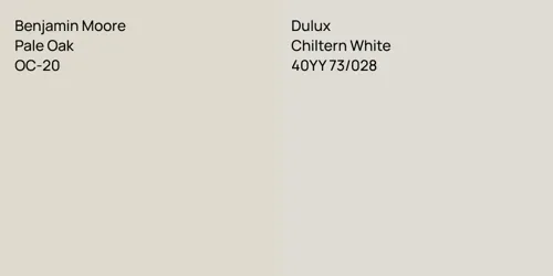 OC-20 Pale Oak vs 40YY 73/028 Chiltern White