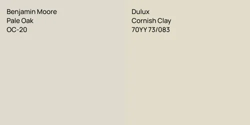 OC-20 Pale Oak vs 70YY 73/083 Cornish Clay