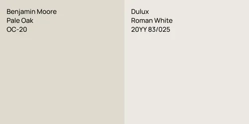 OC-20 Pale Oak vs 20YY 83/025 Roman White
