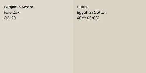 OC-20 Pale Oak vs 40YY 65/061 Egyptian Cotton