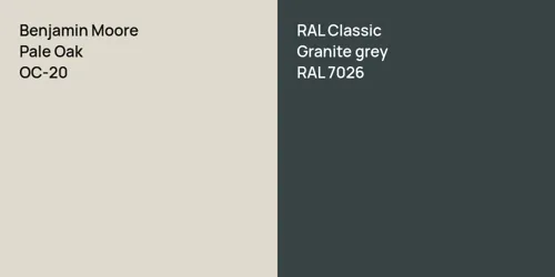 OC-20 Pale Oak vs RAL 7026  Granite grey