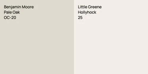OC-20 Pale Oak vs 25 Hollyhock