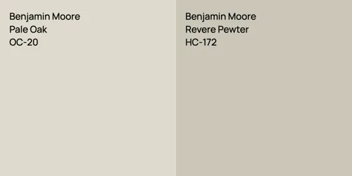 OC-20 Pale Oak vs HC-172 Revere Pewter