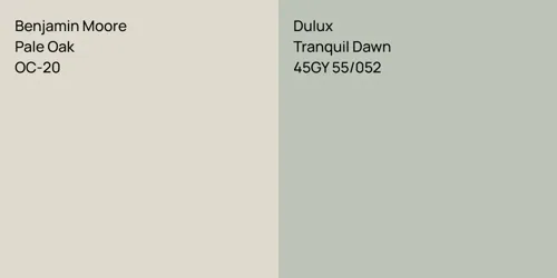 OC-20 Pale Oak vs 45GY 55/052 Tranquil Dawn