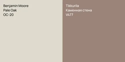 OC-20 Pale Oak vs V477 Каменная стена