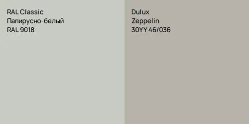 RAL 9018 Папирусно-белый vs 30YY 46/036 Zeppelin