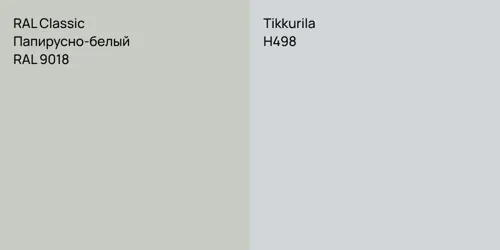 RAL 9018 Папирусно-белый vs H498 