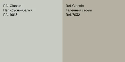 RAL 9018 Папирусно-белый vs RAL 7032 Галечный серый