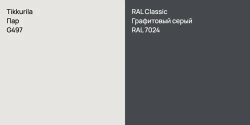 G497 Пар vs RAL 7024 Графитовый серый