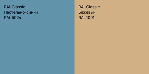 RAL 5024 Пастельно-синий vs RAL 1001 Бежевый