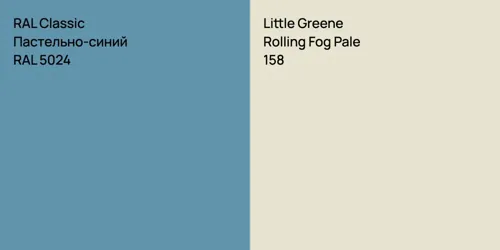 RAL 5024 Пастельно-синий vs 158 Rolling Fog Pale
