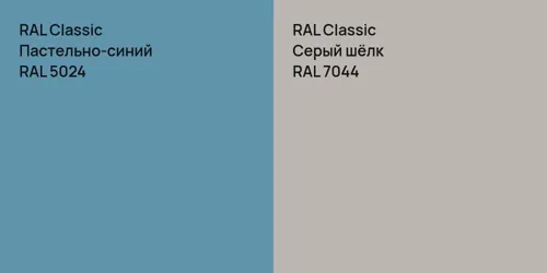 RAL 5024 Пастельно-синий vs RAL 7044 Серый шёлк