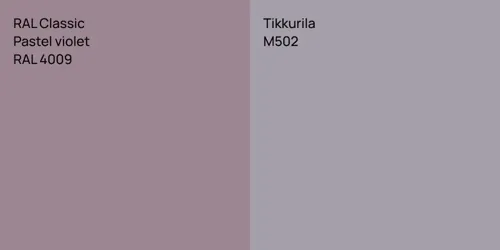 RAL 4009  Pastel violet vs M502 
