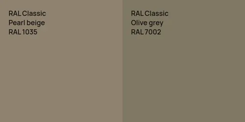 RAL 1035  Pearl beige vs RAL 7002  Olive grey