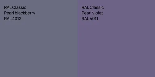 RAL 4012  Pearl blackberry vs RAL 4011  Pearl violet