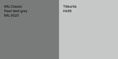 RAL 9023  Pearl dark grey vs H499 