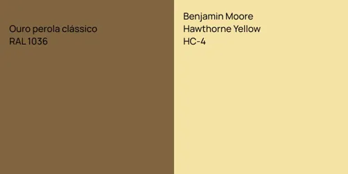 RAL 1036  Pearl gold vs HC-4 Hawthorne Yellow