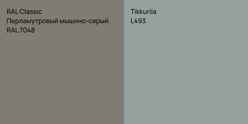 RAL 7048 Перламутровый мышино-серый vs L493 null