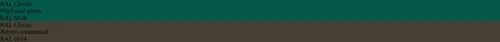 RAL 6036  Pearl opal green vs RAL 6014 Жёлто-оливковый