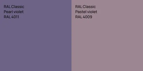 RAL 4011  Pearl violet vs RAL 4009  Pastel violet