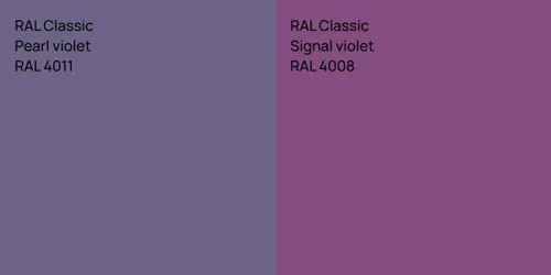 RAL 4011  Pearl violet vs RAL 4008  Signal violet