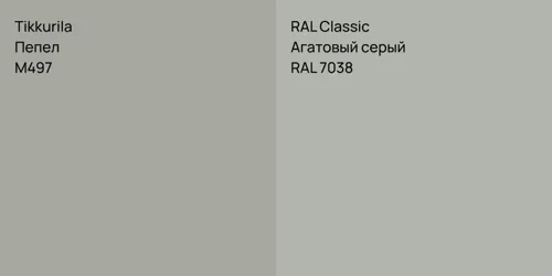 M497 Пепел vs RAL 7038 Агатовый серый
