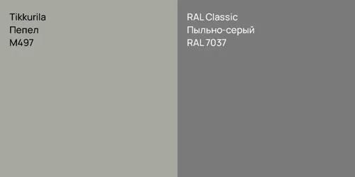 M497 Пепел vs RAL 7037 Пыльно-серый