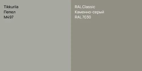 M497 Пепел vs RAL 7030 Каменно-серый