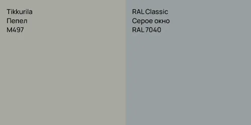 M497 Пепел vs RAL 7040 Серое окно