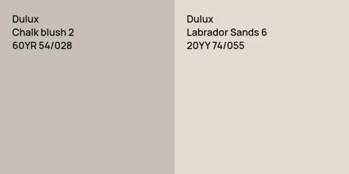 60YR 54/028 Chalk blush 2 vs 20YY 74/055 Labrador Sands 6