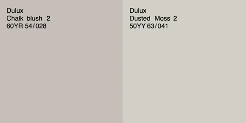 60YR 54/028 Chalk blush 2 vs 50YY 63/041 Dusted Moss 2