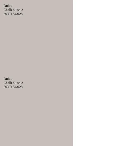60YR 54/028 Chalk blush 2 vs 60YR 54/028 Chalk blush 2