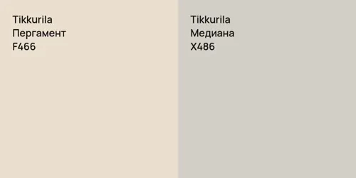 F466 Пергамент vs X486 Медиана