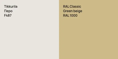 F487 Перо vs RAL 1000  Green beige