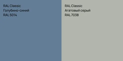 RAL 5014 Голубино-синий vs RAL 7038 Агатовый серый