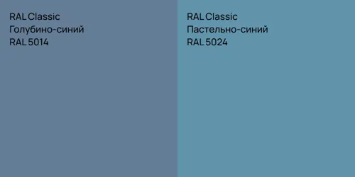 RAL 5014 Голубино-синий vs RAL 5024 Пастельно-синий